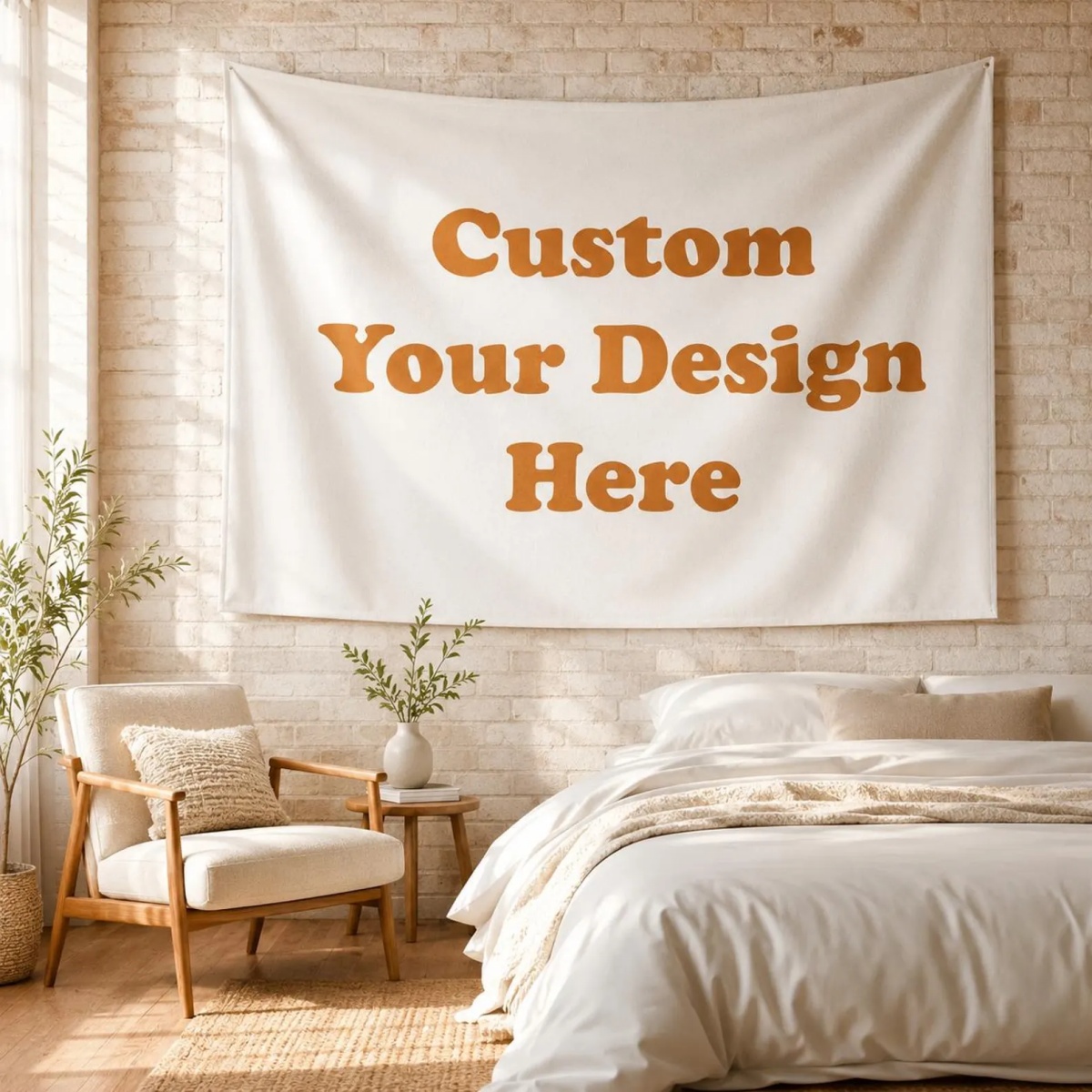 Home Textiles Fabric - パーソナライズされたカスタムタペストリー—誕生日、結婚式、ハロウィン、クリスマス、パーティーに適したユニークなホームデコレーション。