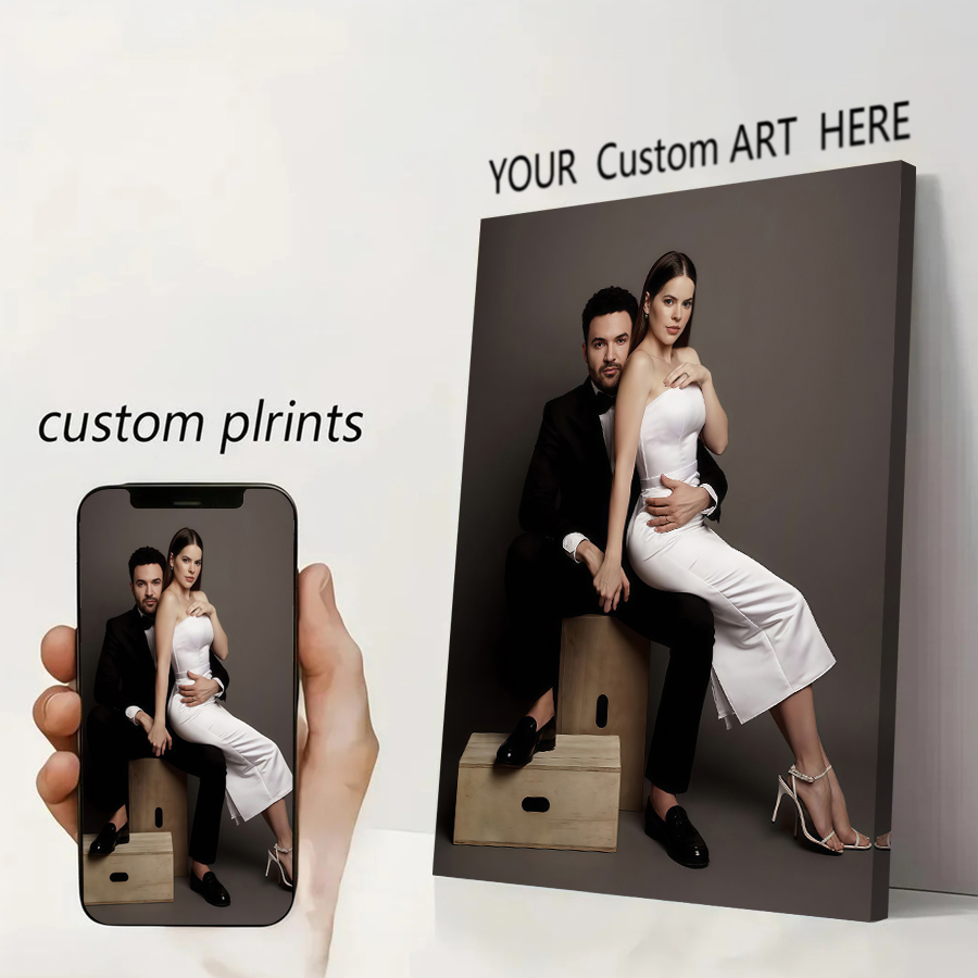 Home Textiles Fabric - カスタムプリントキャンバスポスターアニメゲームポスターあなたの写真による絵画パーソナルギフトカスタマイズフィギュア動物ペット家の装飾