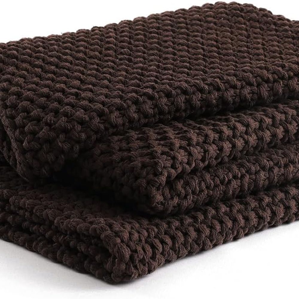 Throw Blanket Chunky Knit - チャンキーなコットンニットのスローブランケット、ケーブルニットのベッド、ソファ、カウチ用スロー、快適でリラックスできる、ファームハウスモダンな装飾品