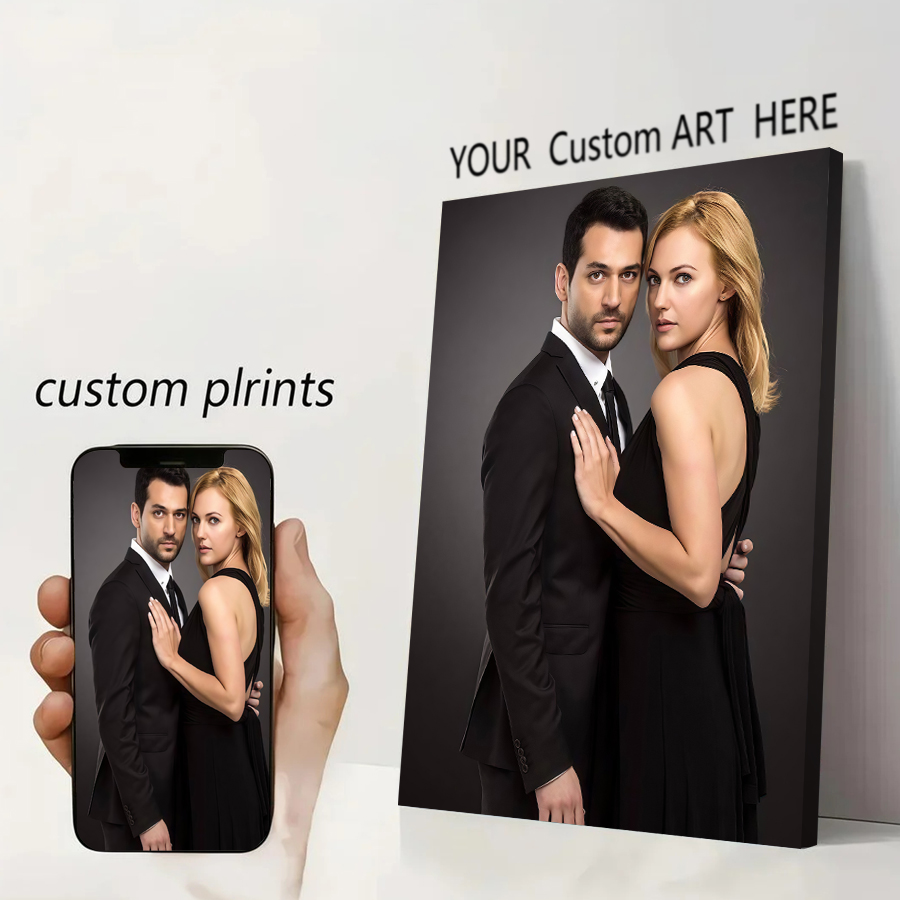Home Textiles Fabric - カスタムプリントキャンバスポスターアニメゲームポスターあなたの写真による絵画パーソナルギフトカスタマイズフィギュア動物ペット家の装飾