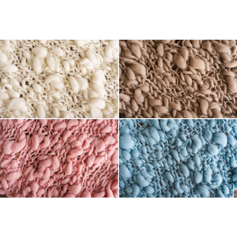 チャンキーニットメリノベビーブランケット - 編み込みウール - Throw Blanket Chunky Knit のレビューと価格