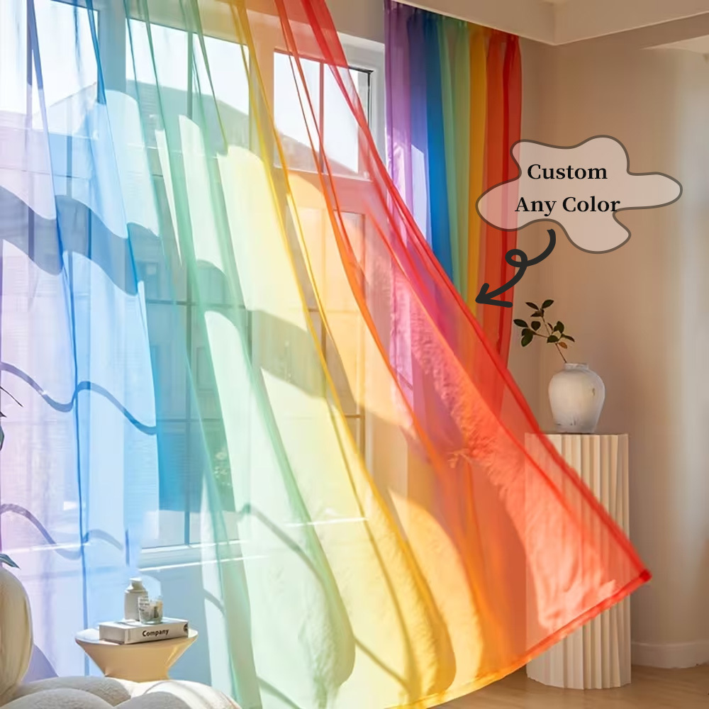カスタム2Dフラット2枚組シアーカーテン、お好みのデザイン/ - Home Textiles Fabric のレビューと価格
