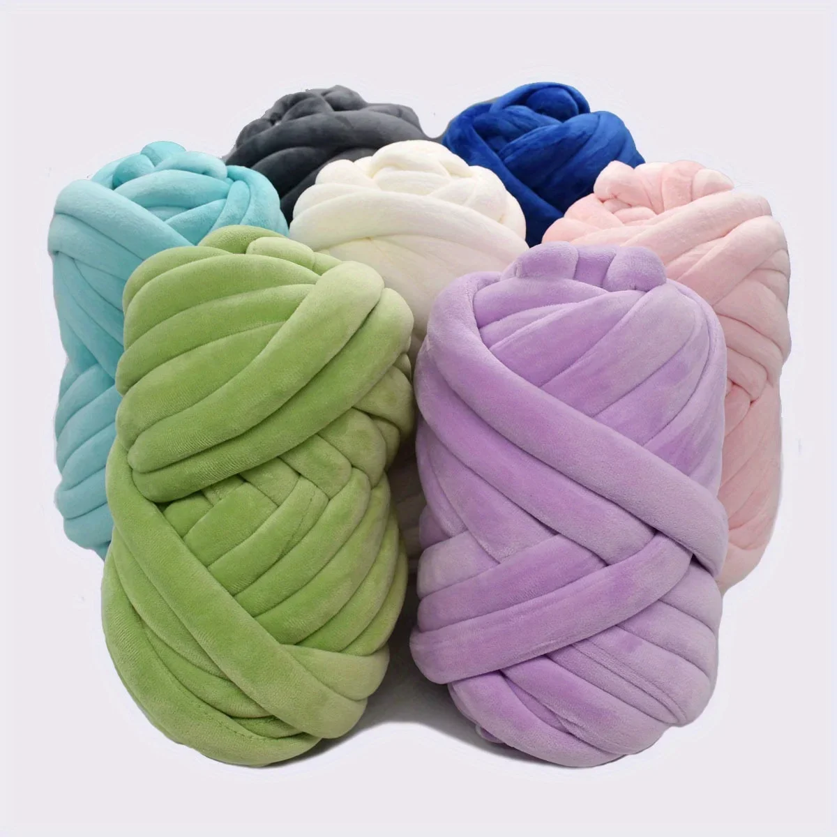 1pc 巨大なソフト分厚い糸 - ベルベットジャンボ糸 手作 - Throw Blanket Chunky Knit のレビューと価格
