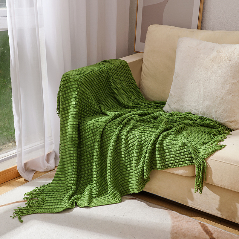 テキスタイルシティ北欧スローブランケットニットソファカバーオ - Throw Blanket Chunky Knit のレビューと価格