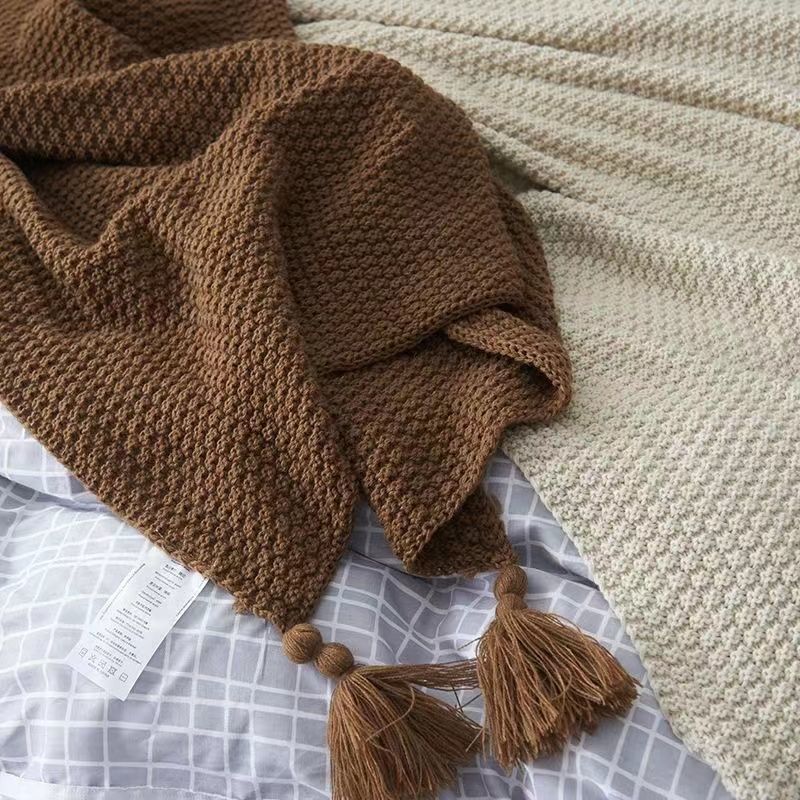 北欧風ブランケット ベッド ソファ カウチ用 厚手ニット ベ - Throw Blanket Chunky Knit のレビューと価格