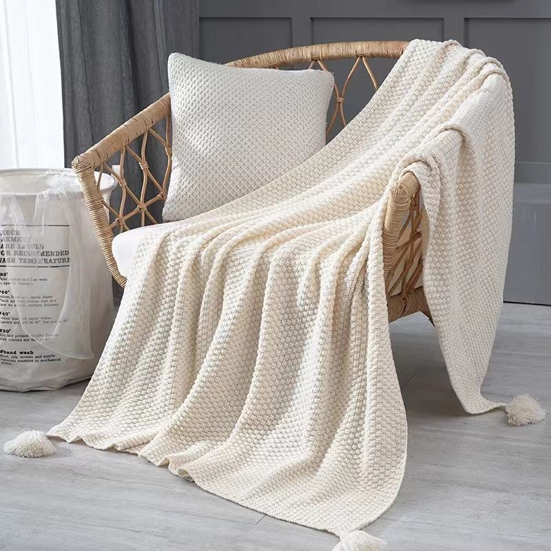 北欧風ブランケット ベッド ソファ カウチ用 厚手ニット ベ - Throw Blanket Chunky Knit のレビューと価格