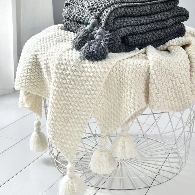 北欧風ブランケット ベッド ソファ カウチ用 厚手ニット ベ - Throw Blanket Chunky Knit のレビューと価格