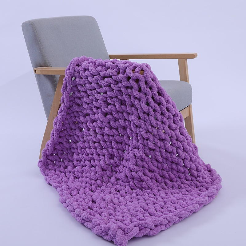手編みチャンキーニットスローブランケット、柔らかいシェニール - Throw Blanket Chunky Knit のレビューと価格