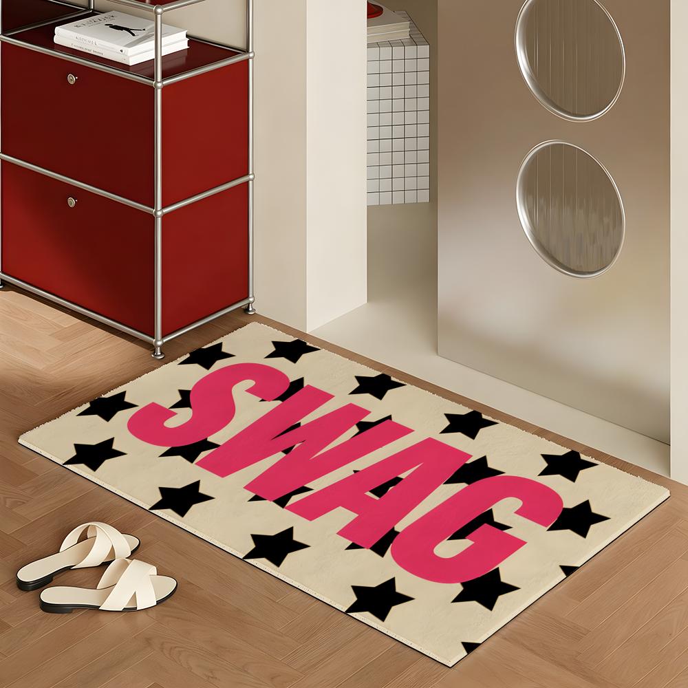 ストリートトレンドスワッグスタイルフロアマットソフトフランネ - Home Textiles Trends のレビューと価格