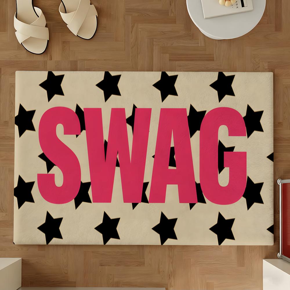 ストリートトレンドスワッグスタイルフロアマットソフトフランネ - Home Textiles Trends のレビューと価格